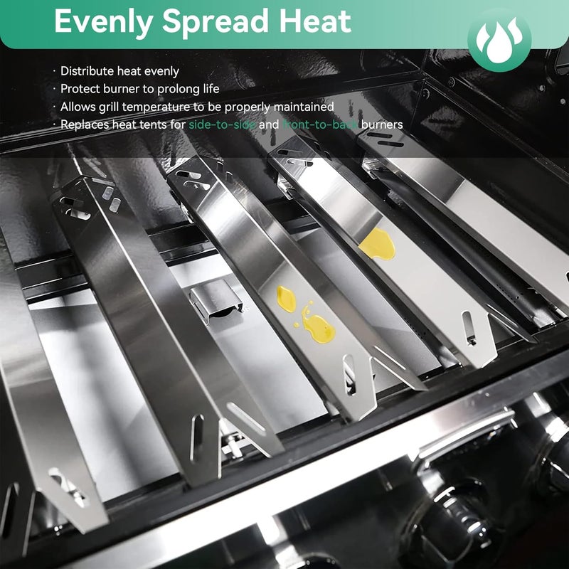 COGRICHBF Grill Replacement Parts for Cuisinart 2556, GAS9556AS, GAS9456AS, GAS2456AS, GAS2556AS, GAS1456ASO, Grill Burner, Heat Plate Parts for Cuisinart 3-In-1 GAS9556AS 5 Burner Propane with Side Burner - Image 5